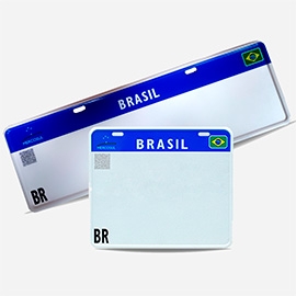 Placa de Identificação Veicular Padrão Mercosul