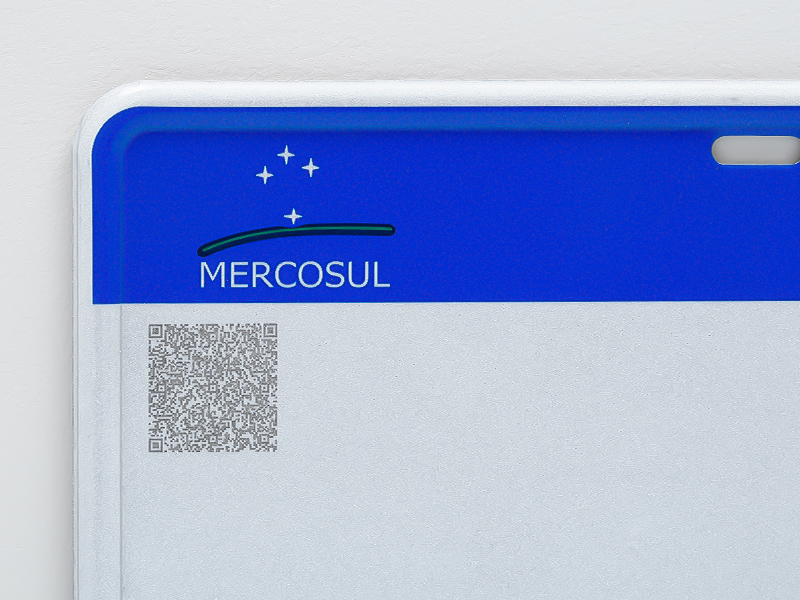 Placa de Identificação Veicular Padrão Mercosul